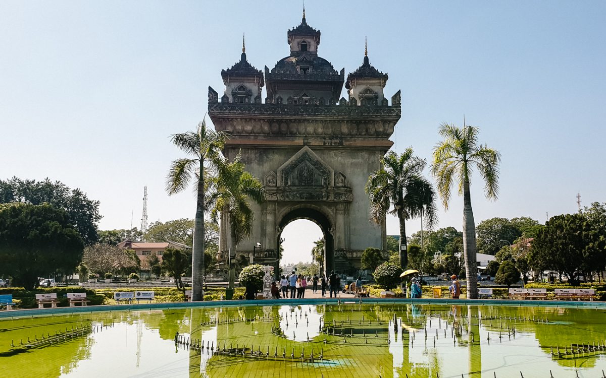Patuxai, the Arc de Triomphe of Vientiane.