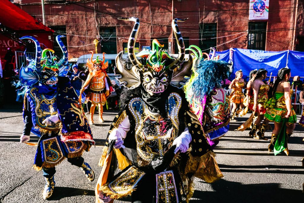 Joining the Carnival of Oruro, is one of the top things to do in Bolivia.
