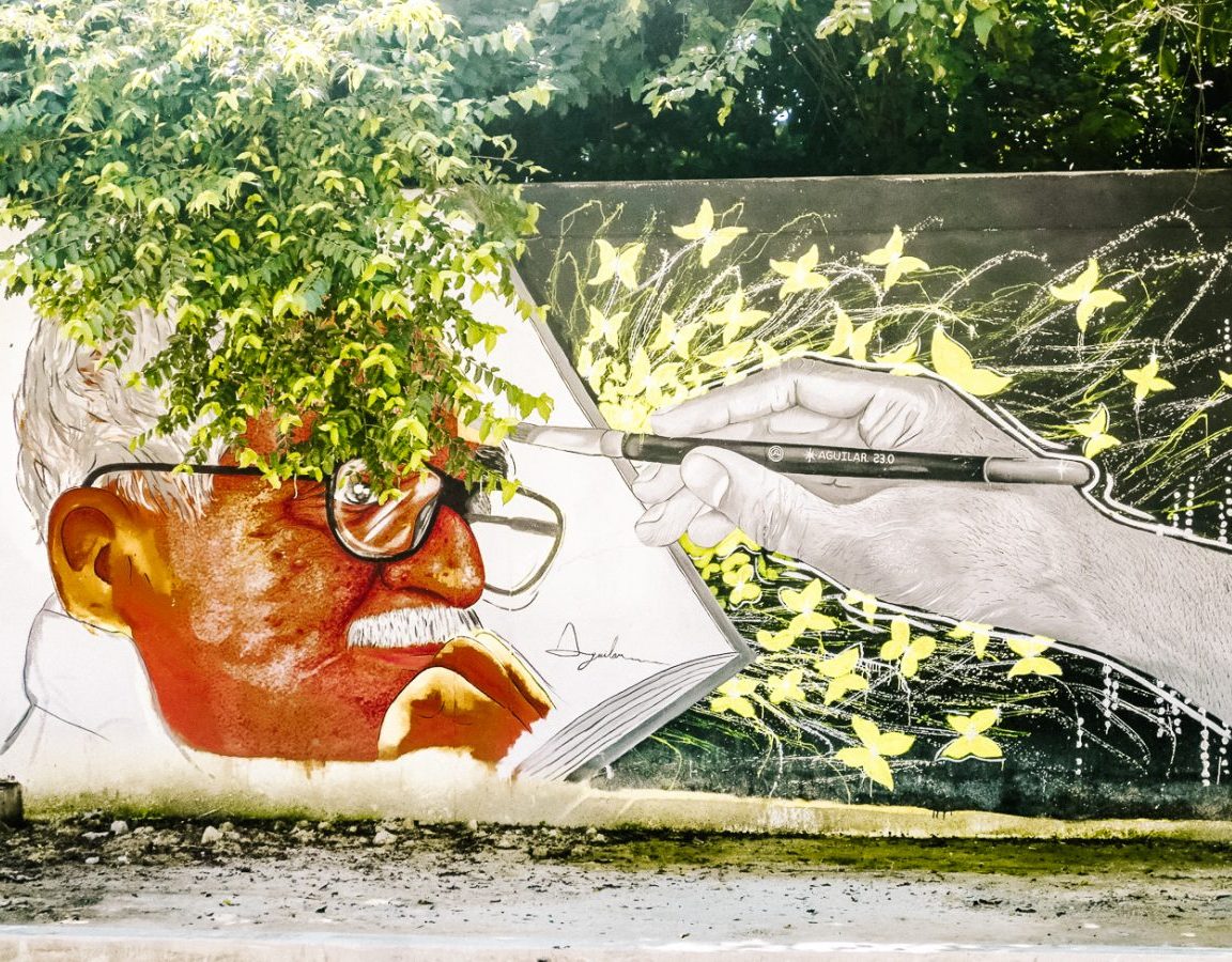 Gabriel Garcia Marquez mural | een van de bekendste Zuid Amerikaanse  schrijvers en literatuur