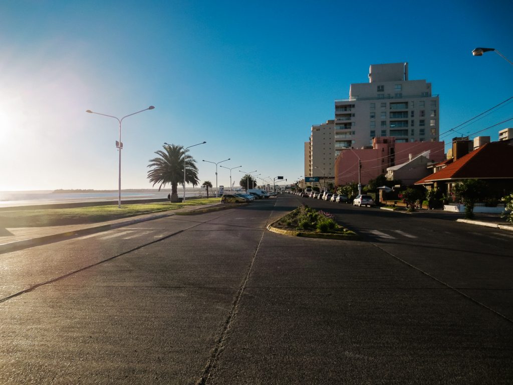 Boulevard van Puerto Madryn in Argeninie.