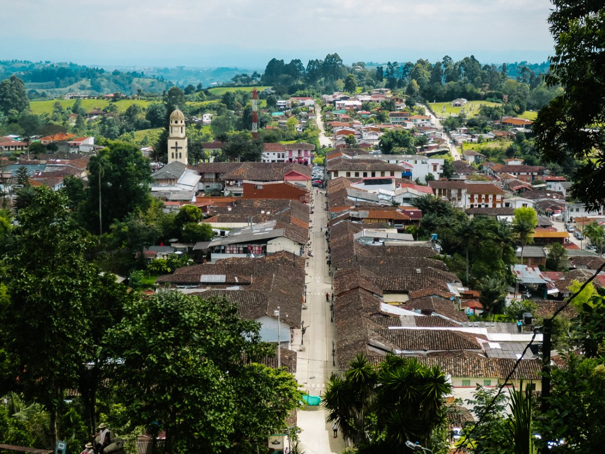 uitzicht op salento in Colombia