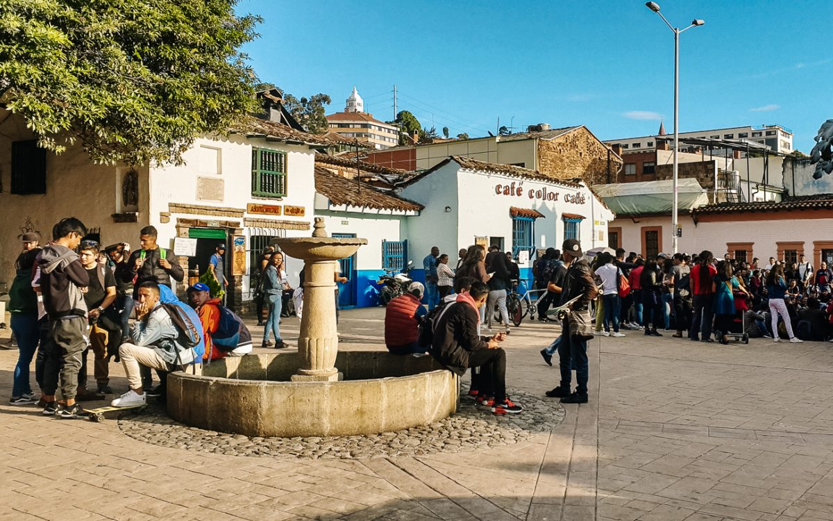 Bogota was founded on the Chorro de Quevedo, in 1538 and the fountain reminds of the river that fled here. 