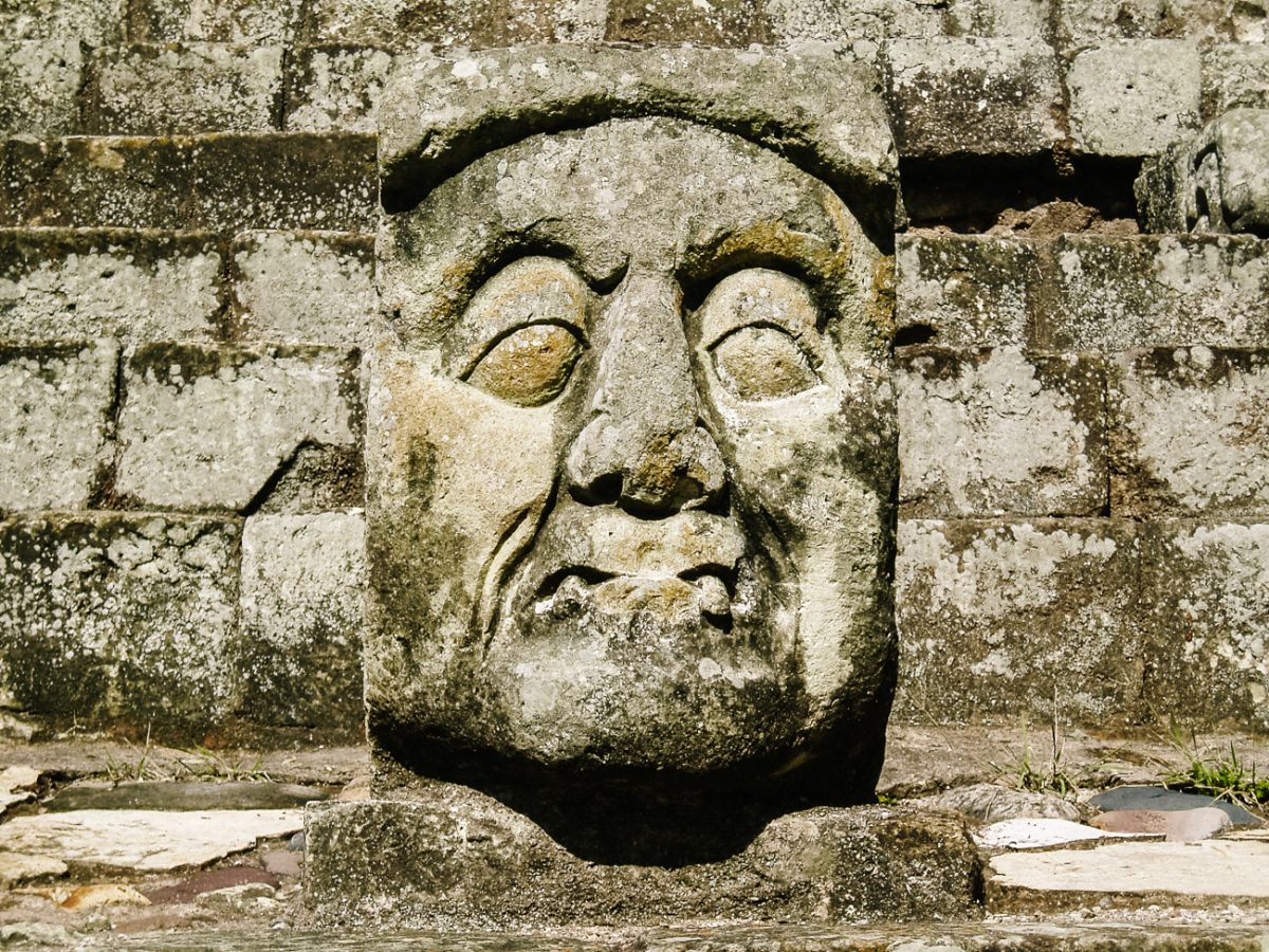 Maya beeld in Copán Honduras.