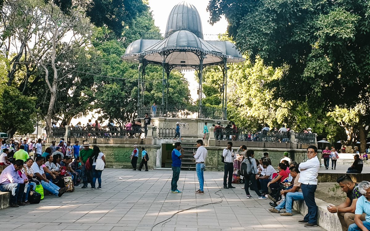 Central square in Oaxaca.