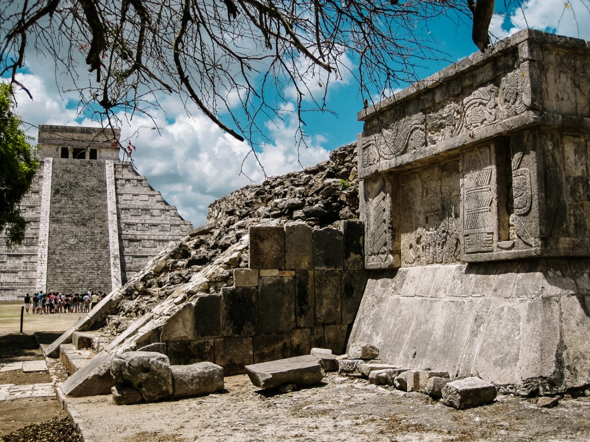 Maya tempels in Chichén Itzá.