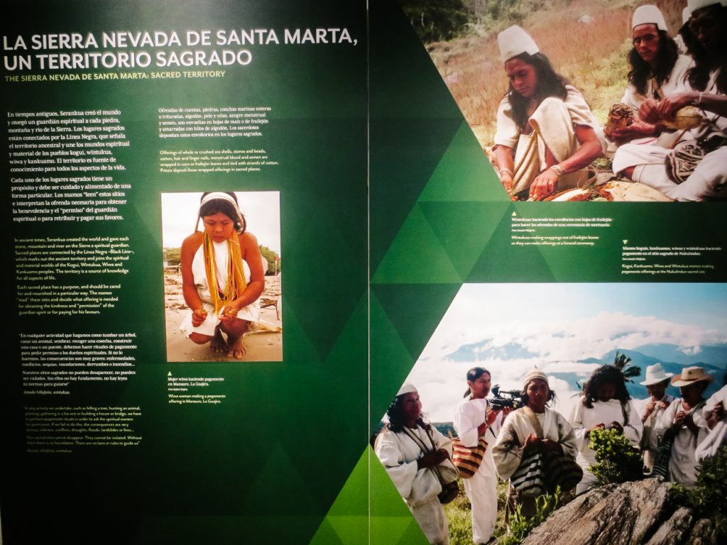 Informatie over Tayrona cultuur, in het goudmuseum in Santa Marta.