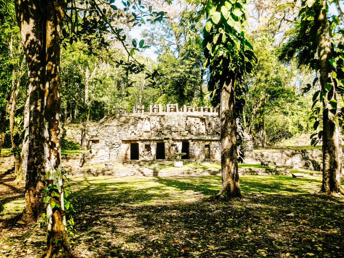 Yaxchilán ruïnes in Mexico.