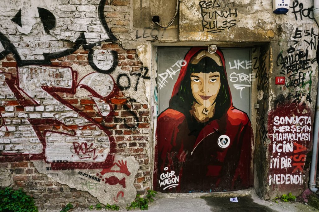streetart in Karakoy, een van de leukste wijken in Istanbul