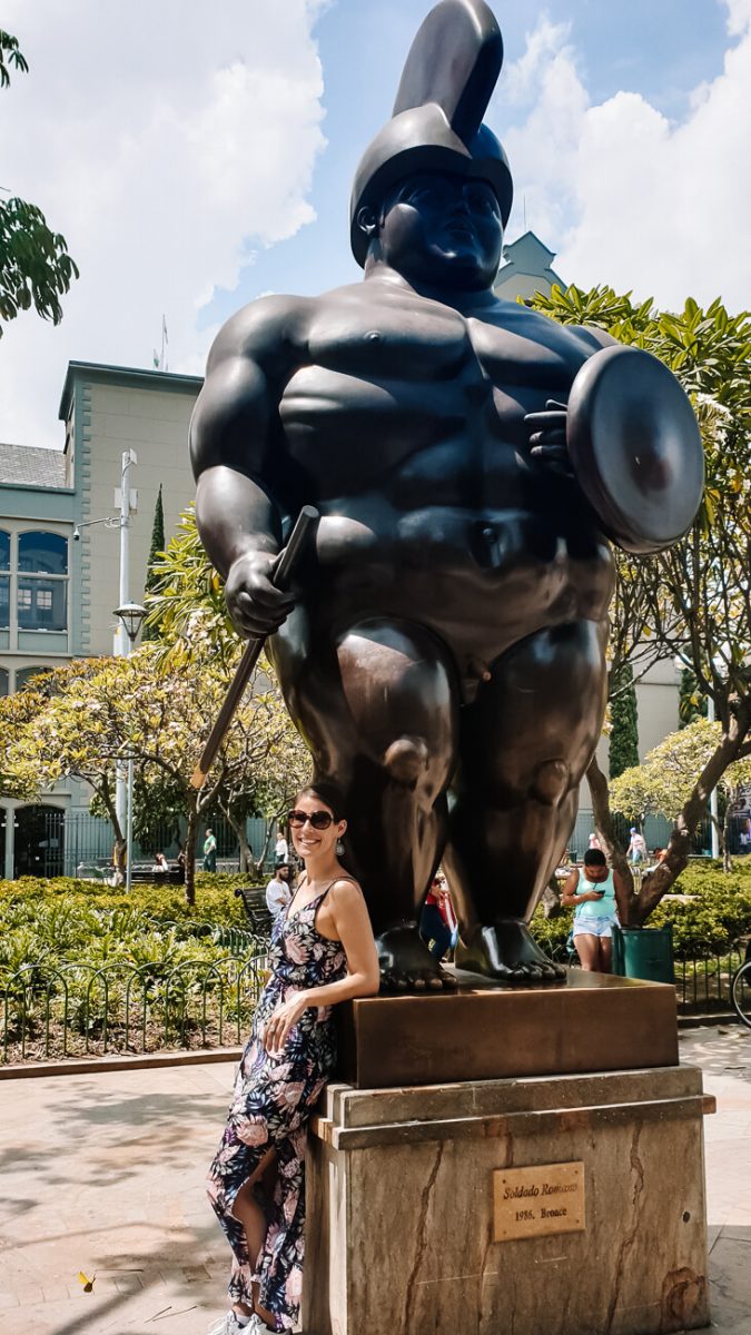 The scupltures are located at the Plaza Botero and one of the best things to do in Medellin Colombia.