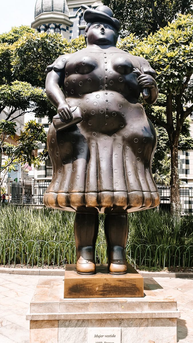 The scupltures are located at the Plaza Botero and one of the best things to do in Medellin Colombia.