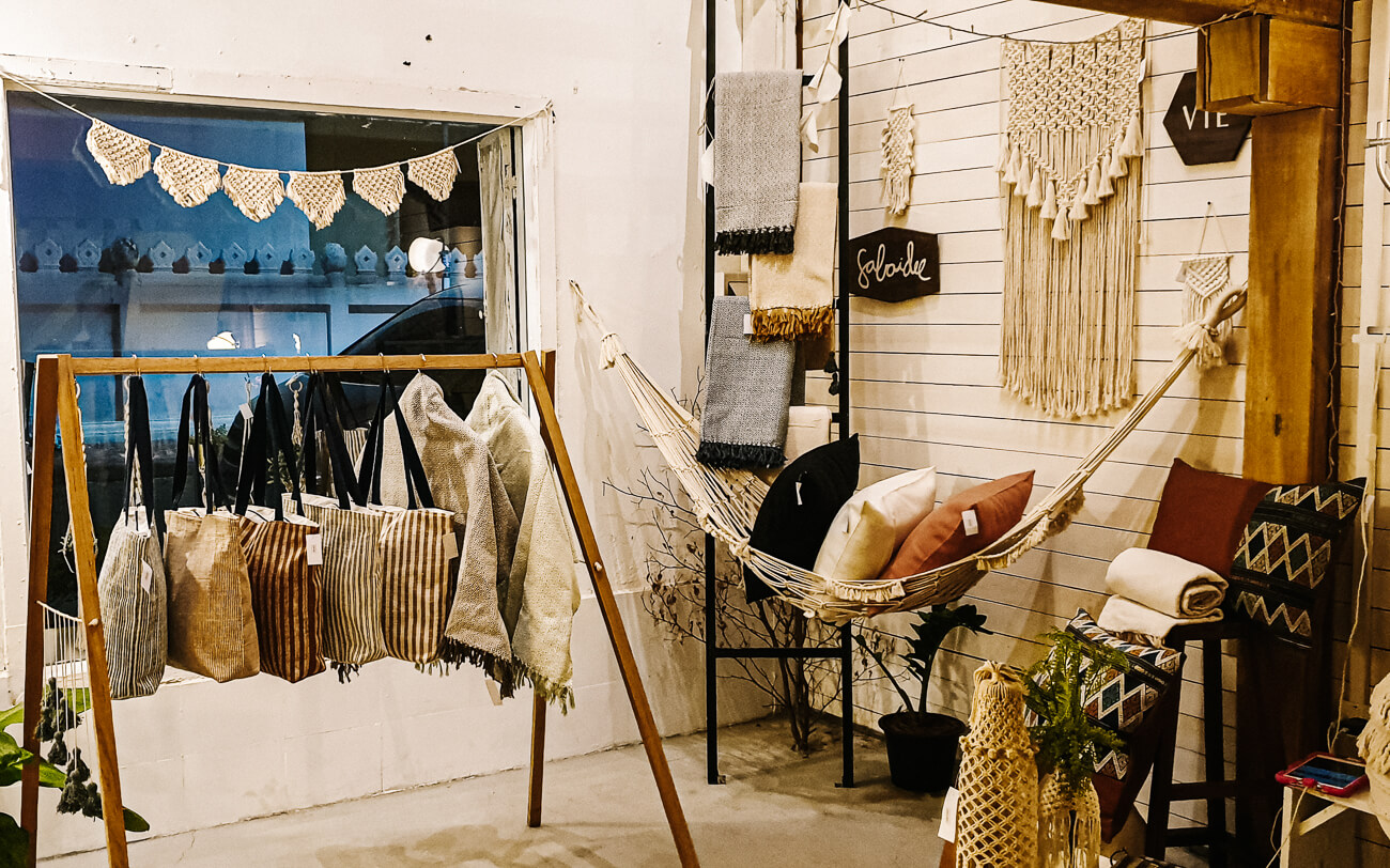 A nice store in Vientiane Laos is Urban Cotton, where you can buy bags, pillows, clothes and blankets, made of high-quality materials. It is a social enterprise that presents traditional art in a contemporary style.