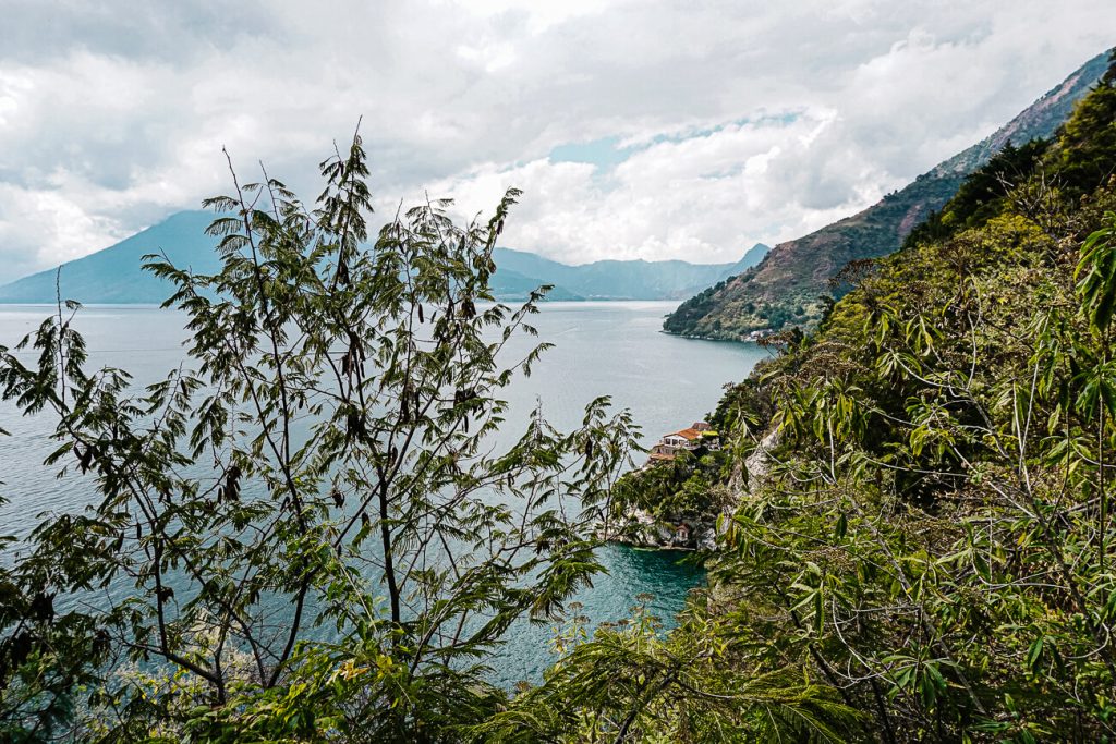 view over lake atitlan - hike from jaibailito to Santa Cruz