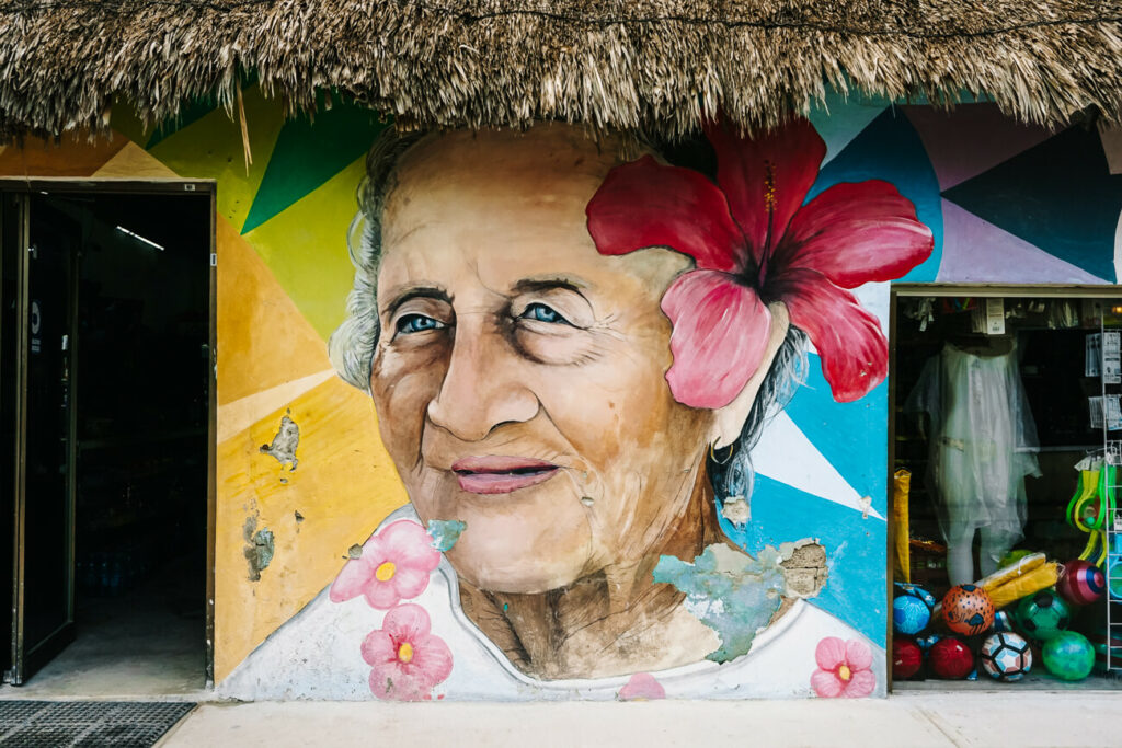 Street art at Isla Holbox Mexico.