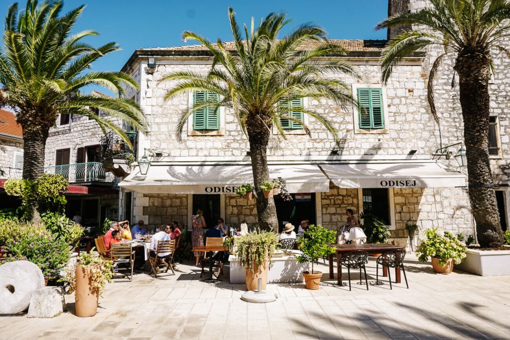 restaurant in Stari Grad, along the Dalmatian coast of Croatia