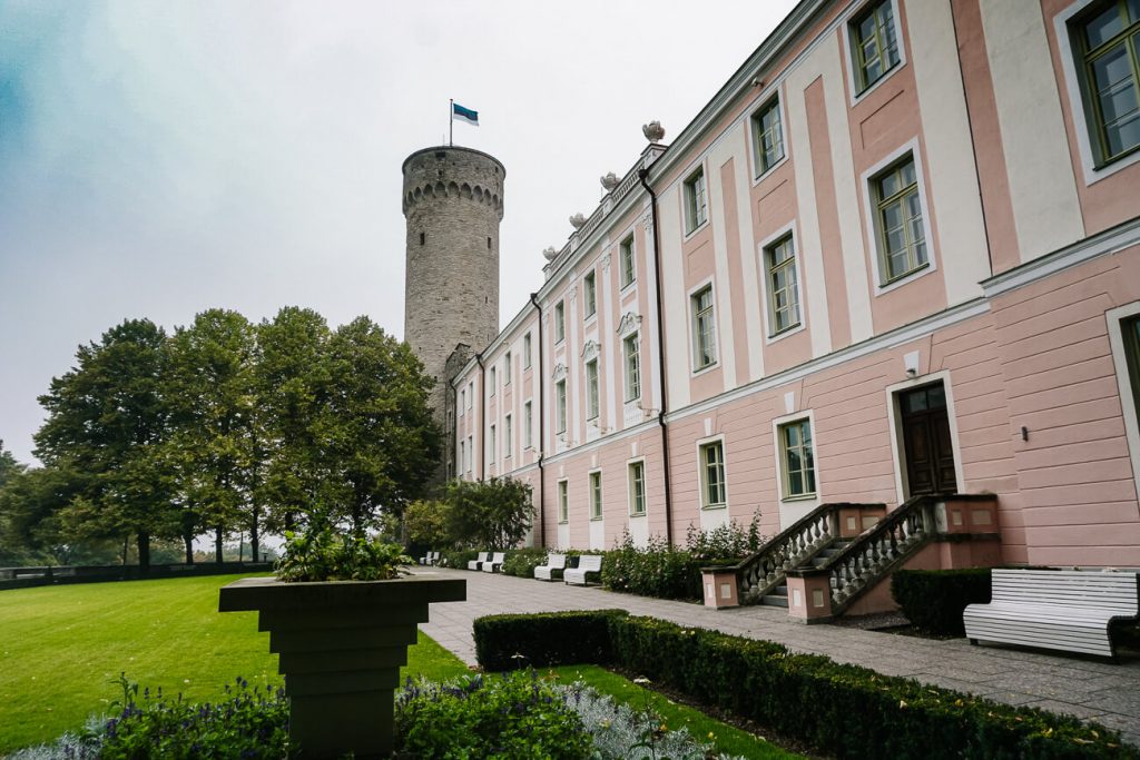 outside of Toompea castle, one of the best things to do in Tallinn Estonia