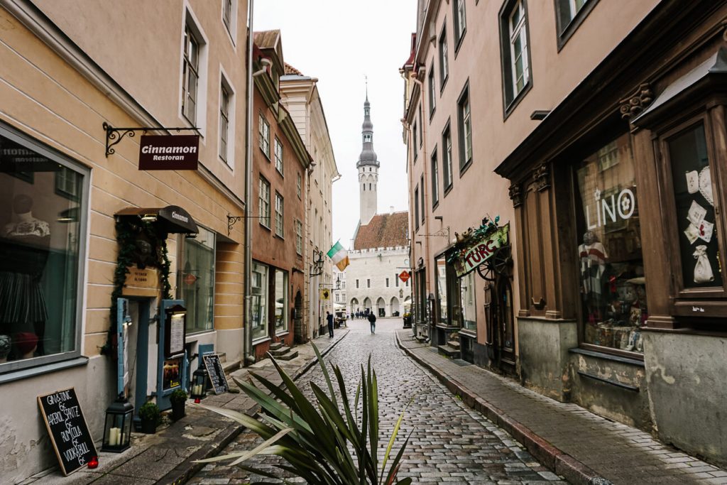 Tallinn straatjes in het oude centrum