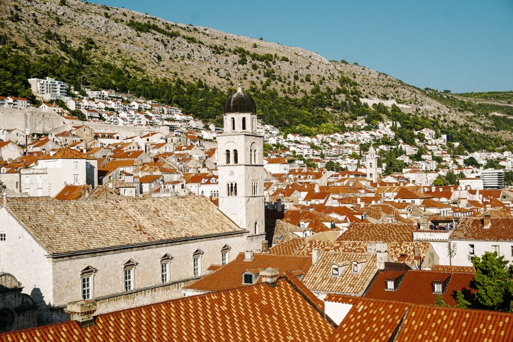 Views of Dubrovnik from the city walls, one of the places you will visit during a Sail Croatia cruise