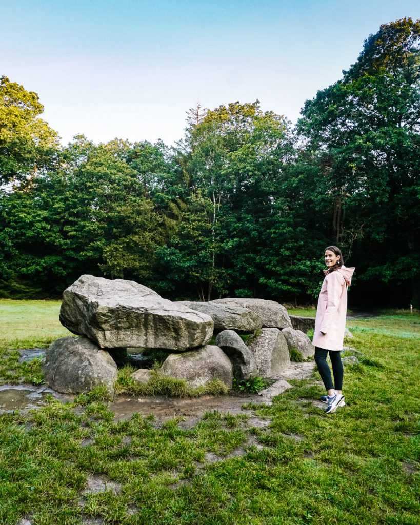 Deborah at dolmens in Drenthe, are the oldest monuments in the Netherlands