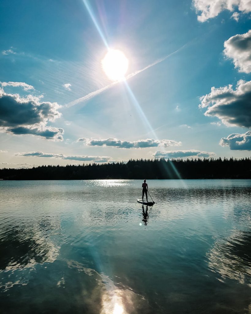Paddle boardig in the Maldives of The Netherlands - ’t Gasselterveld, one of the top things to do in Drenthe