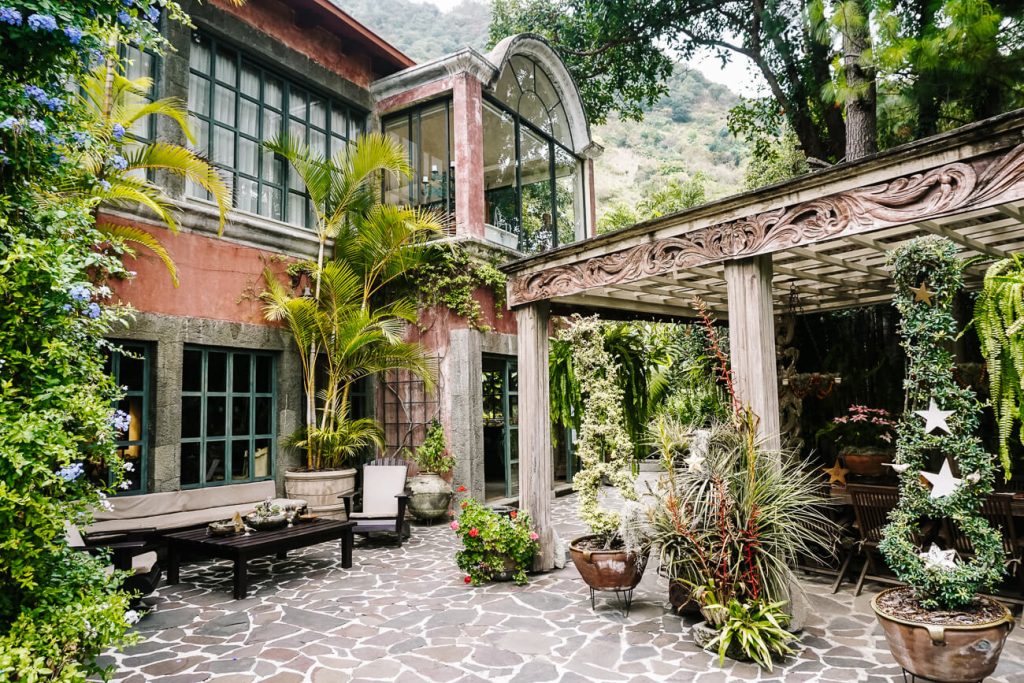 Front of Casa Prana, one of the most beautiful hotels around Lake Atitlan Guatemala