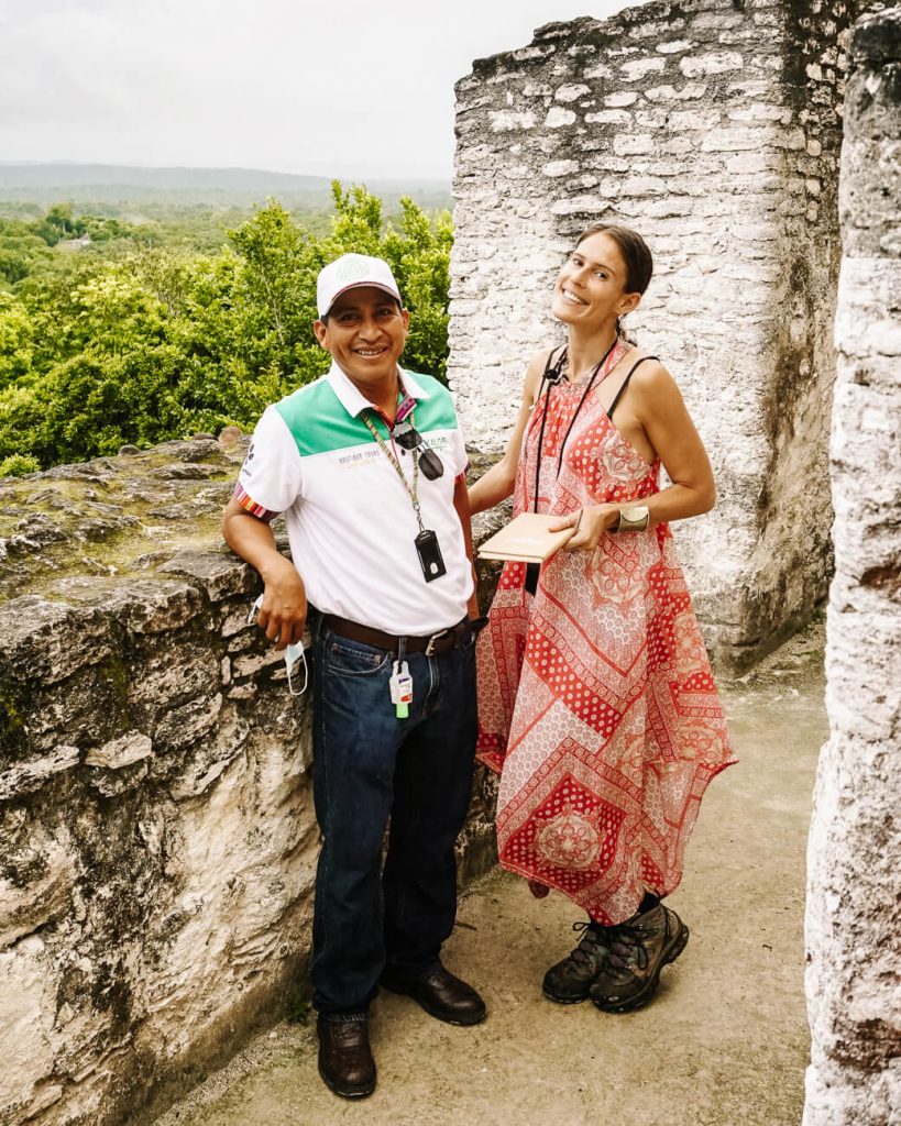 with Tikal Go guide during Yaxha tour 