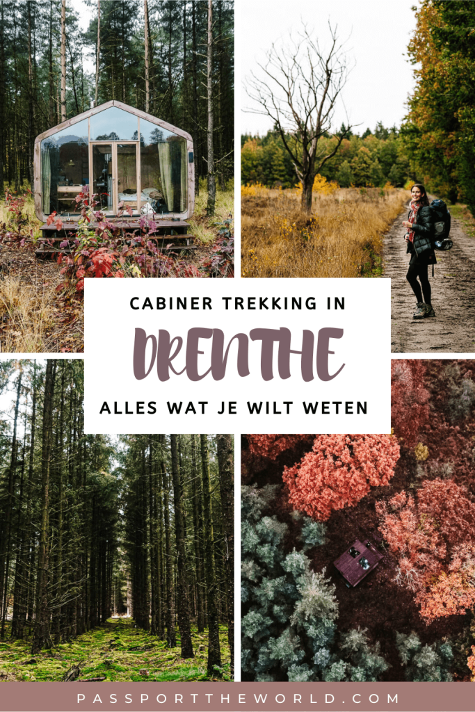 Alles wat je wilt weten over Cabiner trekking in Drenthe, geheel zelfvoorzienende huisjes, die lopend door het bos te bereiken zijn.