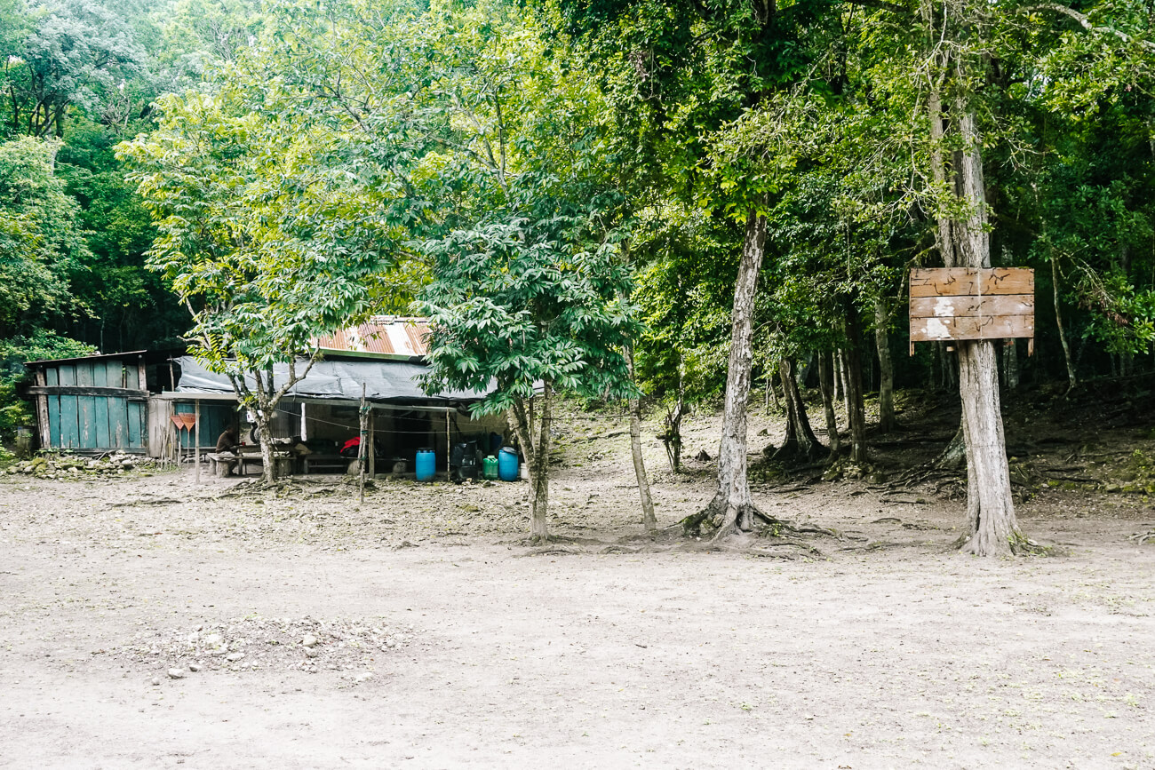 campsite at El mirador Guatemala