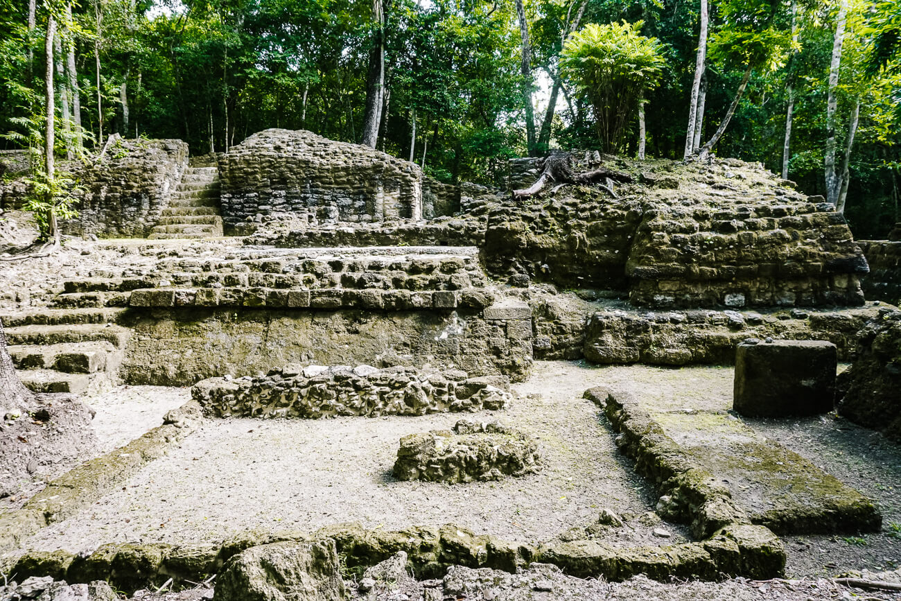 view of Maya ruins during tour in El Mirador Guatemala