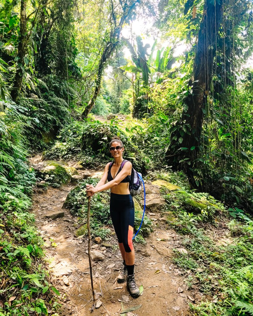 Deborah on trail during la Ciudad Perdida hike