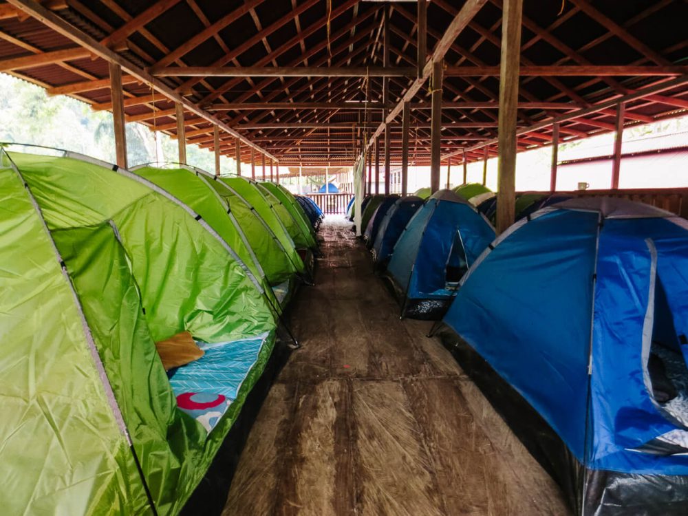 Camp Mumake, overnachtingslocatie tijdens Ciudad Perdida hike