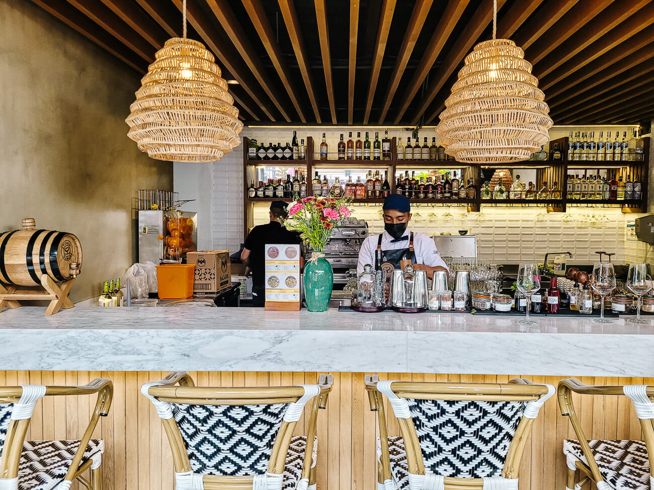 bar at Storia d'Amore restaurant in Bogota