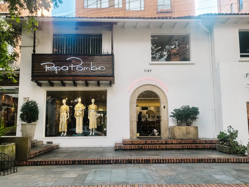 mooie high end kledingwinkels in Zona T in Bogota Colombia