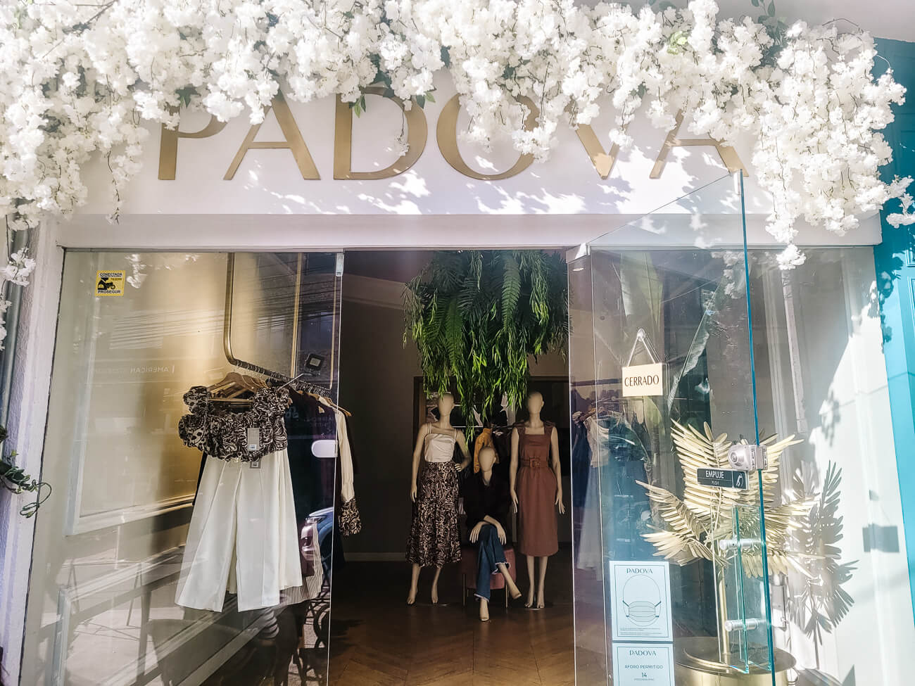 Padova, high end boutique store in Zona T in Bogota Colombia