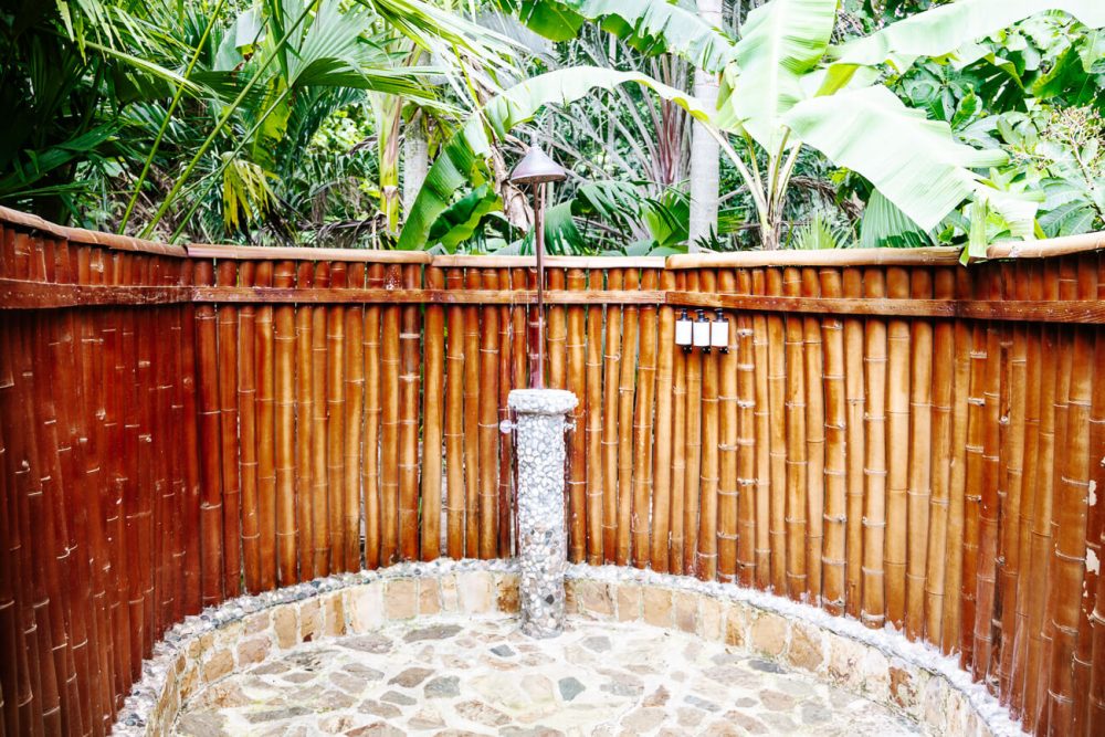 outdoor shower at One Santuario Natural 
