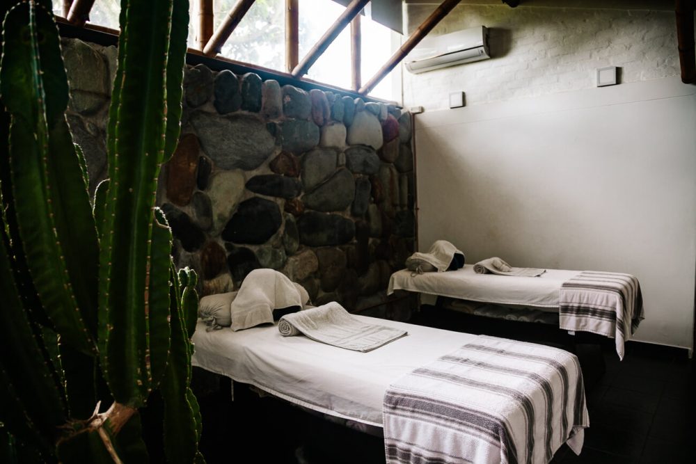 massage ruimte in spa van Sazagua Boutique Hotel