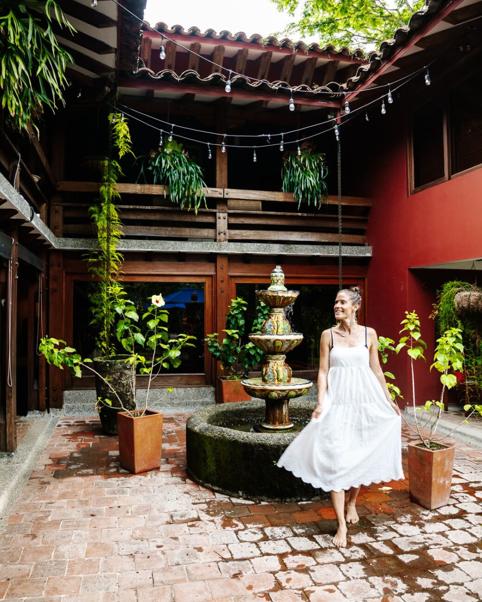 deborah in voormalige finca omgetoverd tot Sazagua boutique hotel in Colombia