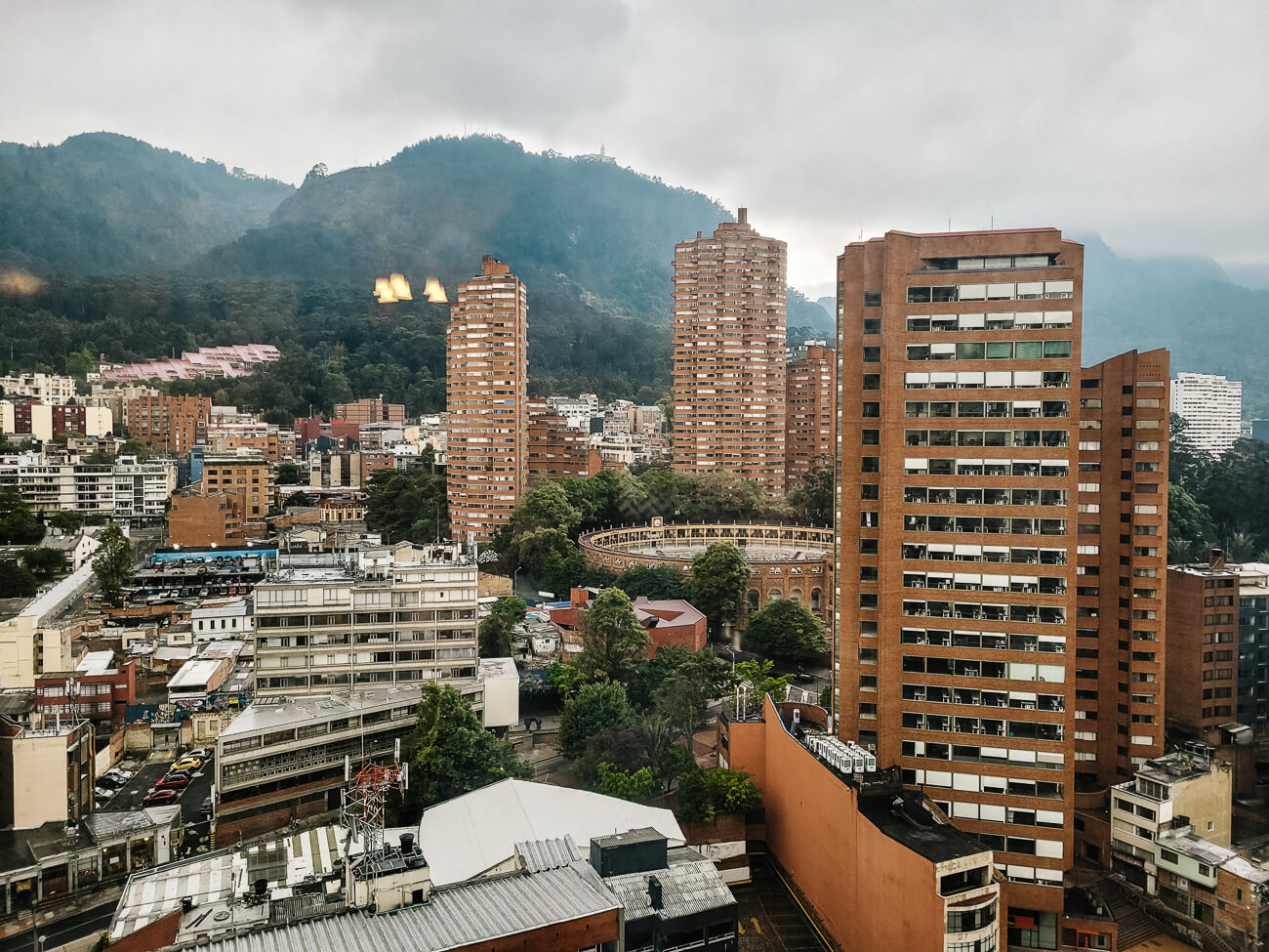 view from Tequendama Suites hotel in Bogota