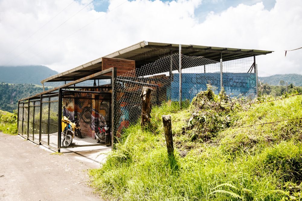 cablecar station of Nido del condor in Colombia