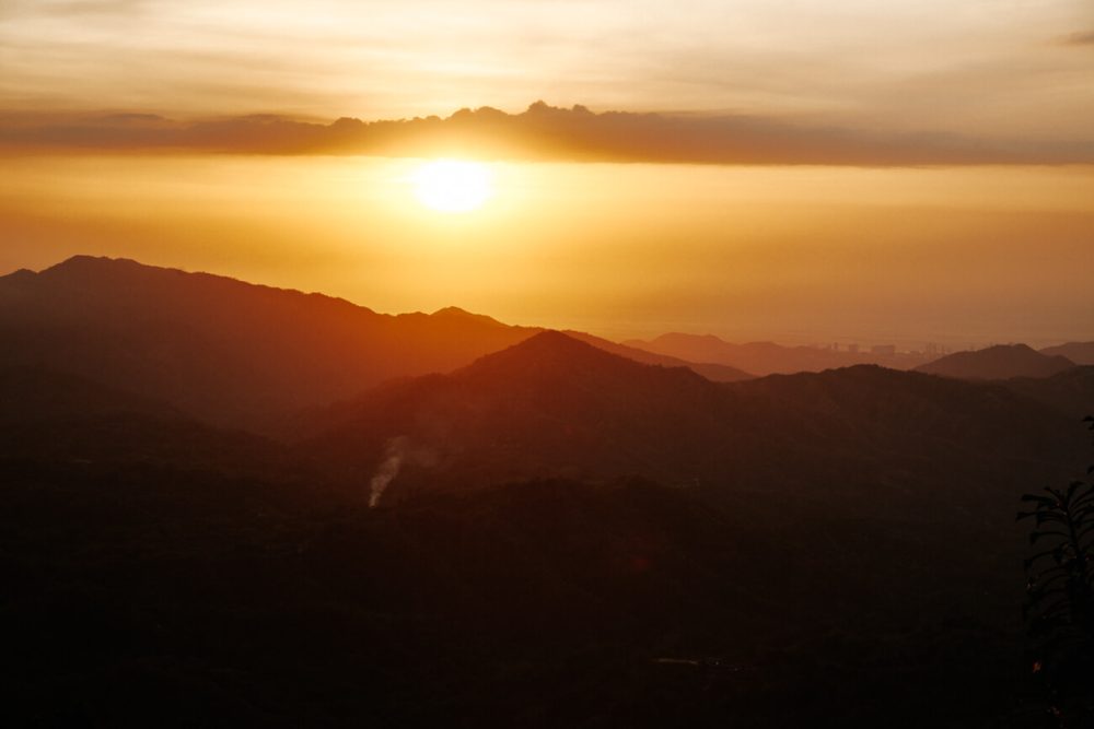 Sunset from trekker glamping in Minca.