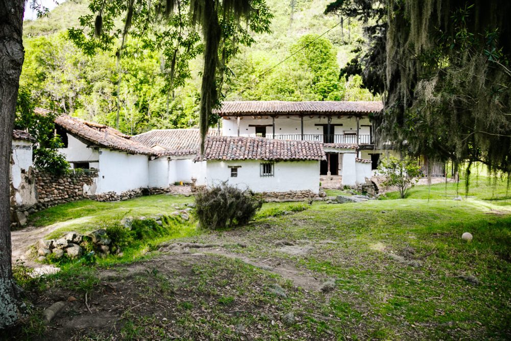 uitzicht op Molino de la Primavera, een oude watermolen rondom Villa de Leyva