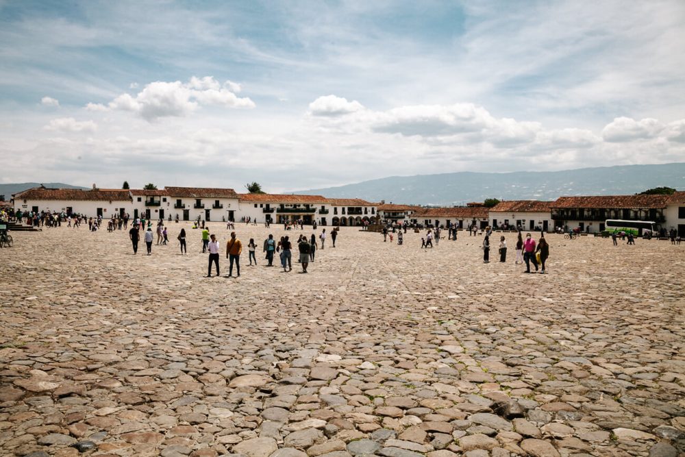 Plaza Mayor in Villa de Leyva in Colombia