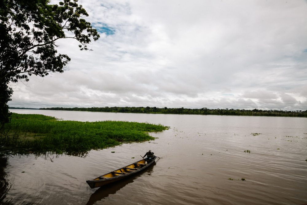 Amazone rivier in Colombia