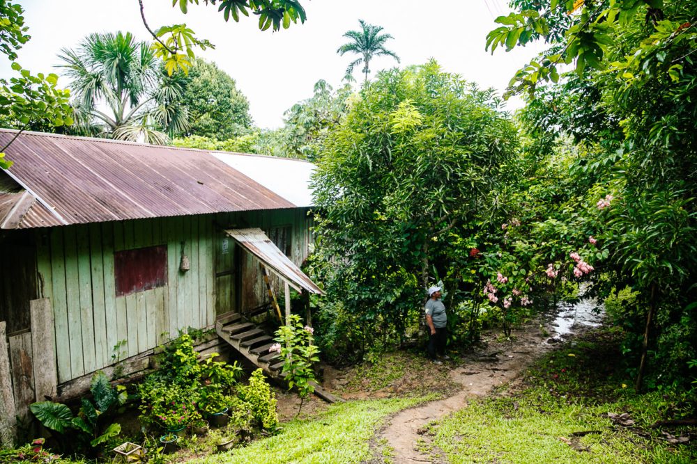 huizen in jungledorpje Mocagua