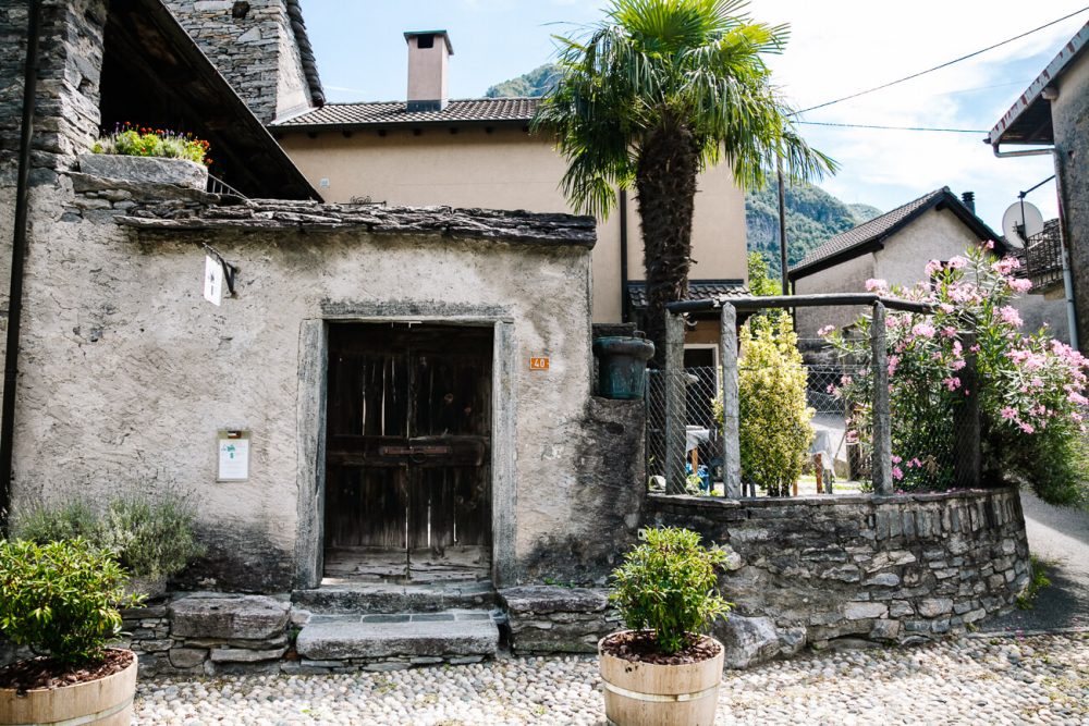 historical villages in maggia valley in Ticino Zwitserland