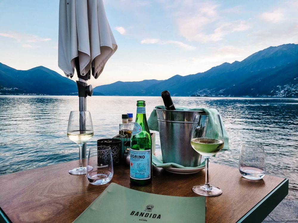 uitzicht vanaf Curt Bandida  restaurant in Ascona