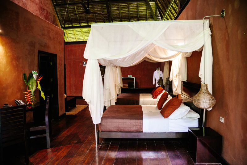 Deluxe room at Tambopata Research Center - jungle lodge Peru by Rainforest Expeditions.