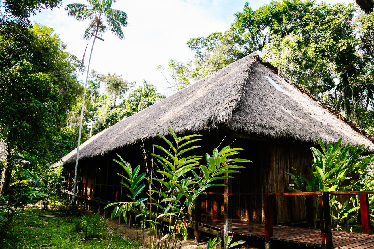 huisjes bij Posada Amazonas - jungle lodge Tambopata Peru van Rainforest Expeditions