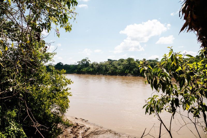 Rio Tambopata in Amazon rainforest in Peru.