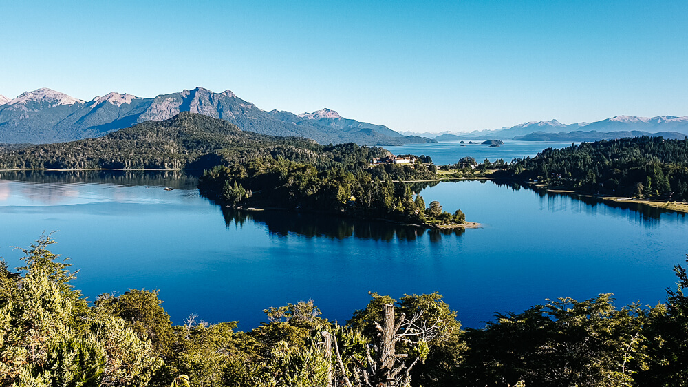 Uitzicht op Llao Llao, een van de top bezienswaardigheden in Bariloche Argentinië.