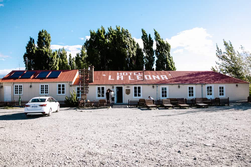 The only stop between El Calafate and El Chaltén is La Leona, a restaurant in the middle of nowhere to stretch your legs or have something to eat or drink.
